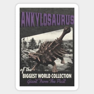 Ankylosaurus Retro Art - The Biggest World Collection / Giant From The Past Sticker